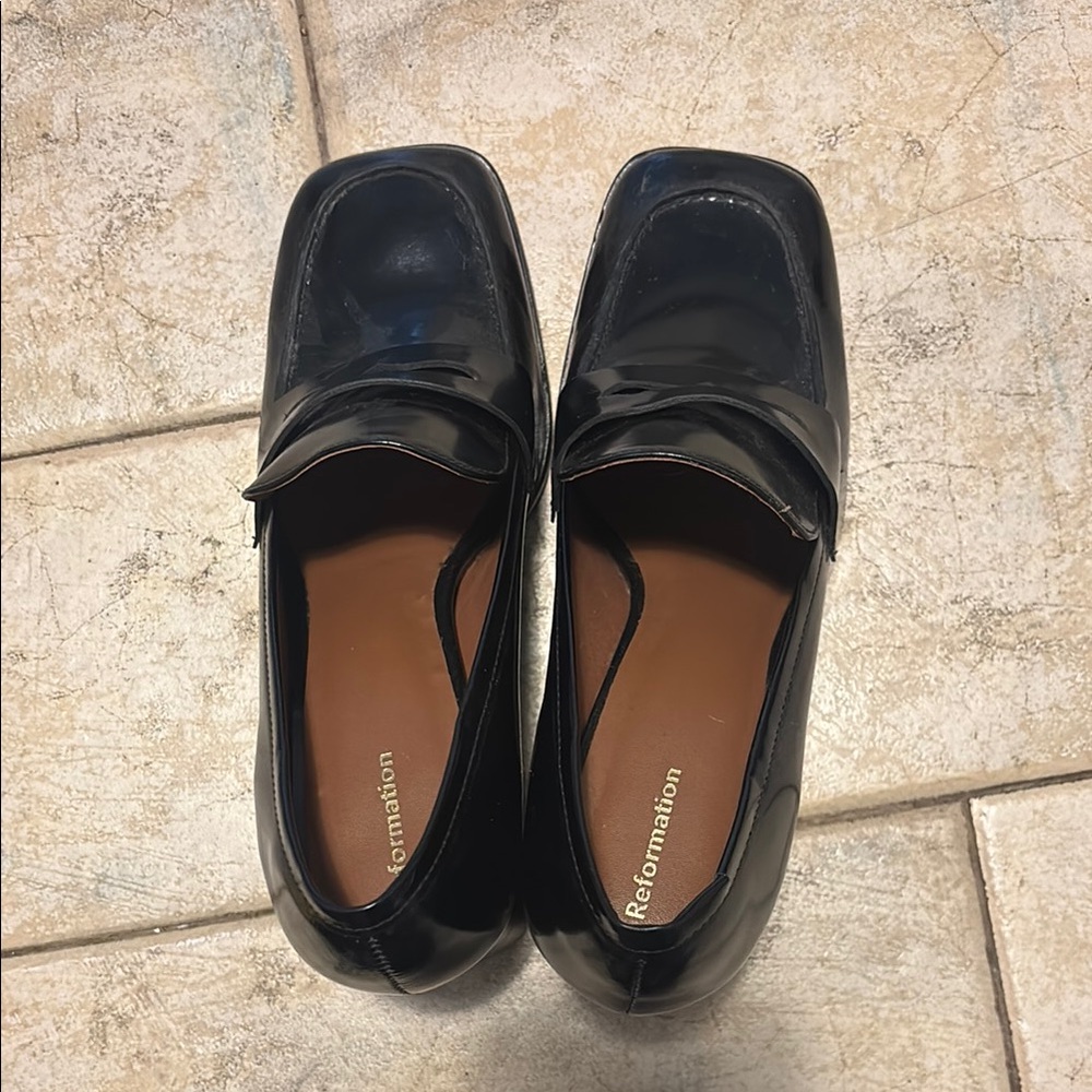 Reformation Black Loafers